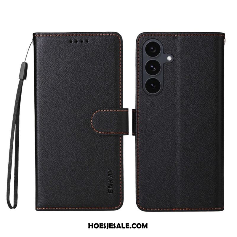 Leren Hoesje Voor Samsung Galaxy S25 Fe Enkay