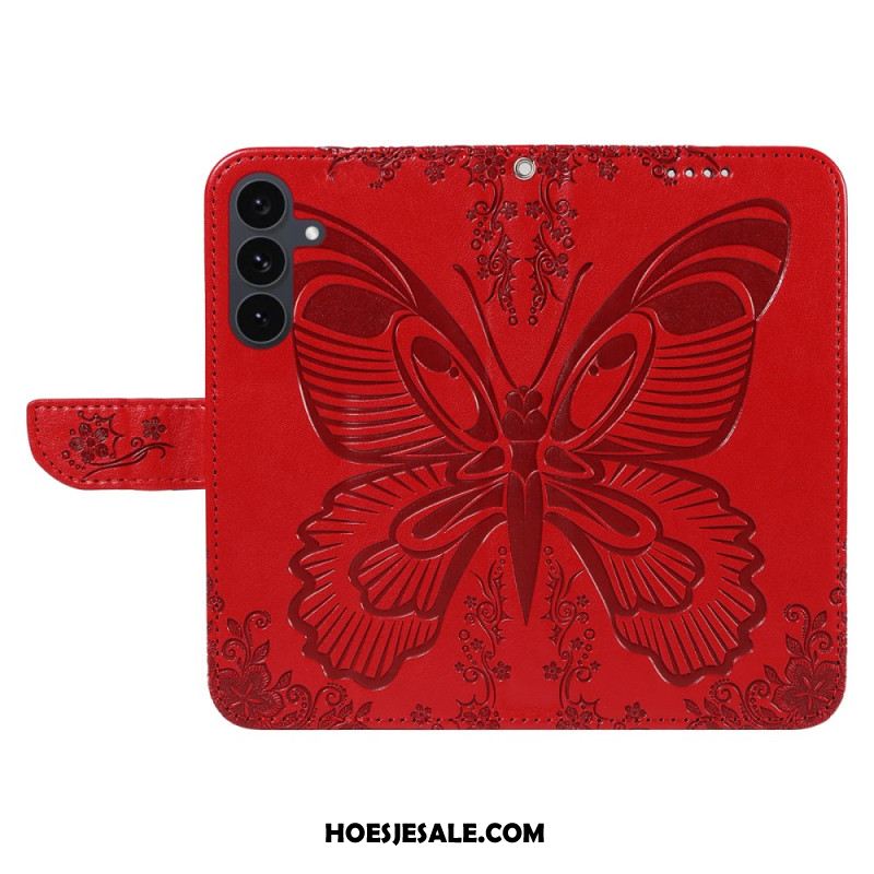 Leren Hoesje Voor Samsung Galaxy S25 Fe Grafische Vlinder