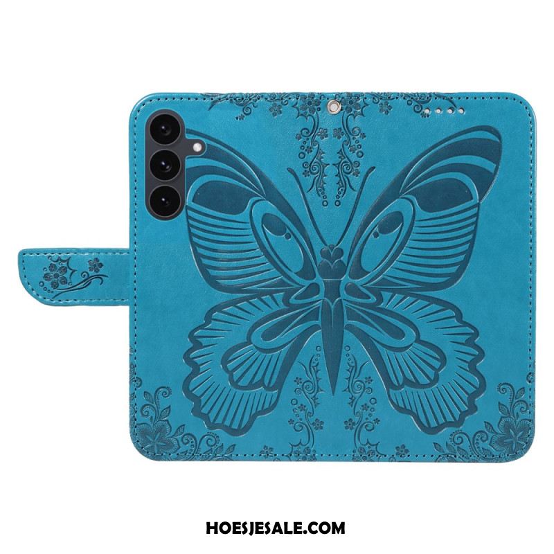 Leren Hoesje Voor Samsung Galaxy S25 Fe Grafische Vlinder