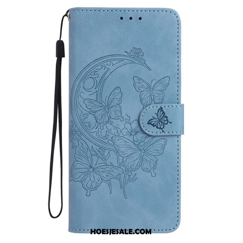 Leren Hoesje Voor Samsung Galaxy S25 Fe Vlinderprint