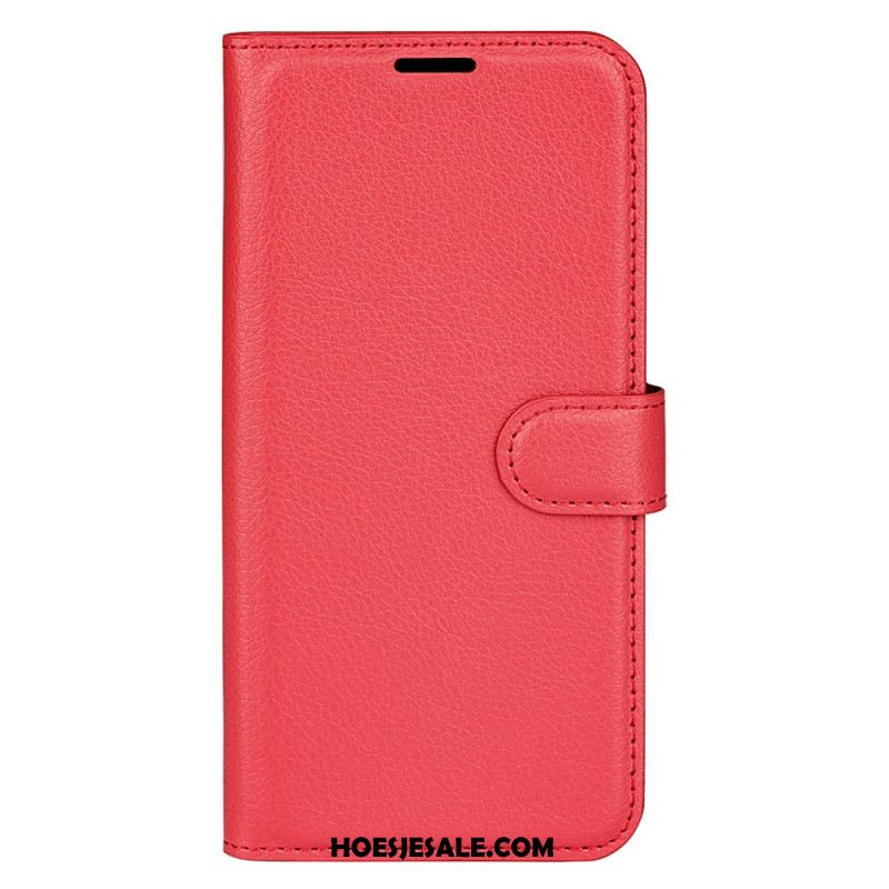 Leren Hoesje Voor Samsung Galaxy S25 Plus 5g Klassiek Lychee Kunstleer