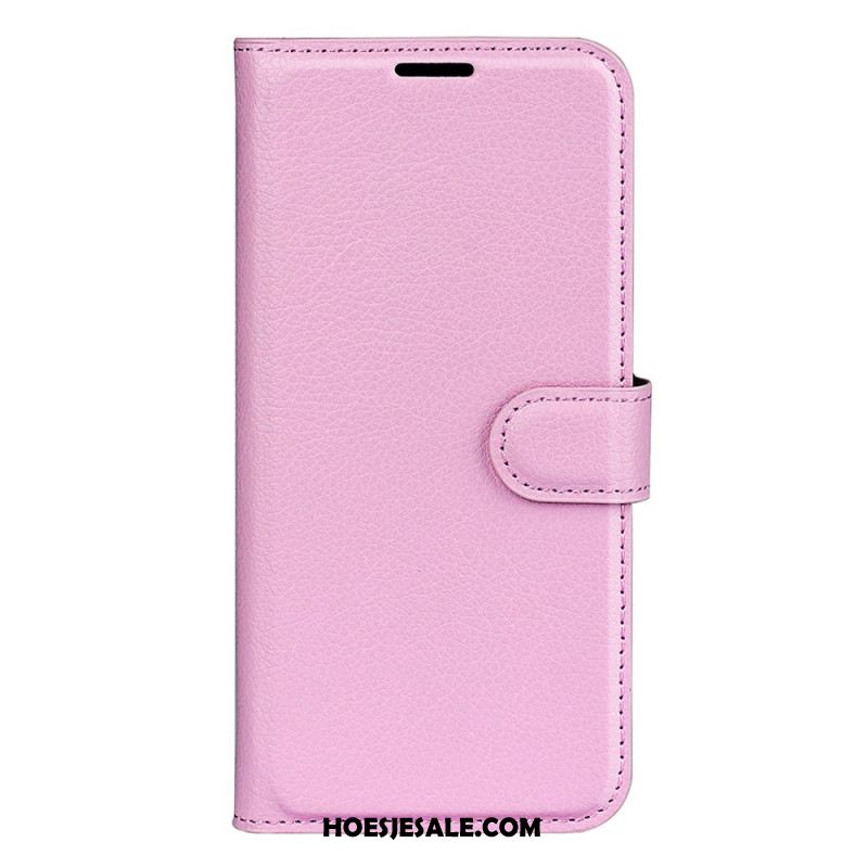 Leren Hoesje Voor Samsung Galaxy S25 Plus 5g Klassiek Lychee Kunstleer