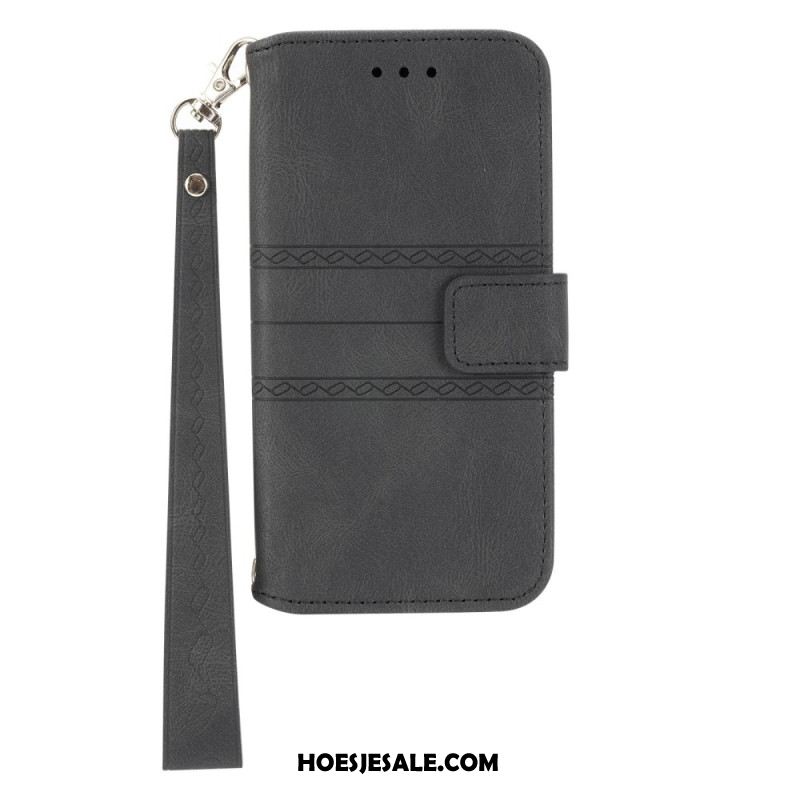 Leren Hoesje Voor Samsung Galaxy S25 Plus 5g Rand En Bandje