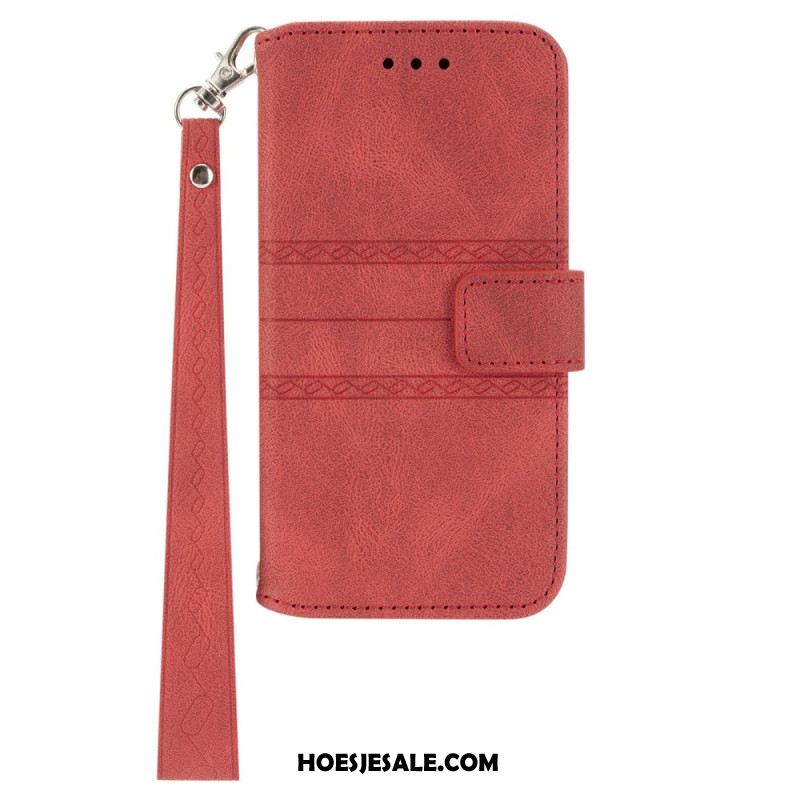 Leren Hoesje Voor Samsung Galaxy S25 Plus 5g Rand En Bandje