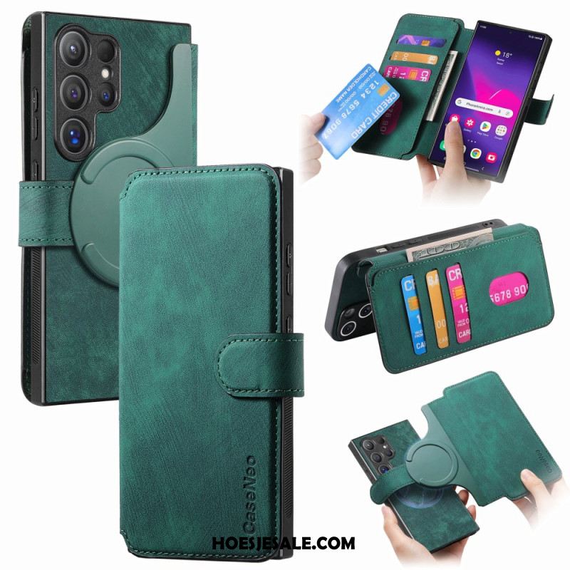 Leren Hoesje Voor Samsung Galaxy S25 Ultra 5g Afneembaar Magnetisch Rfid-hoesje