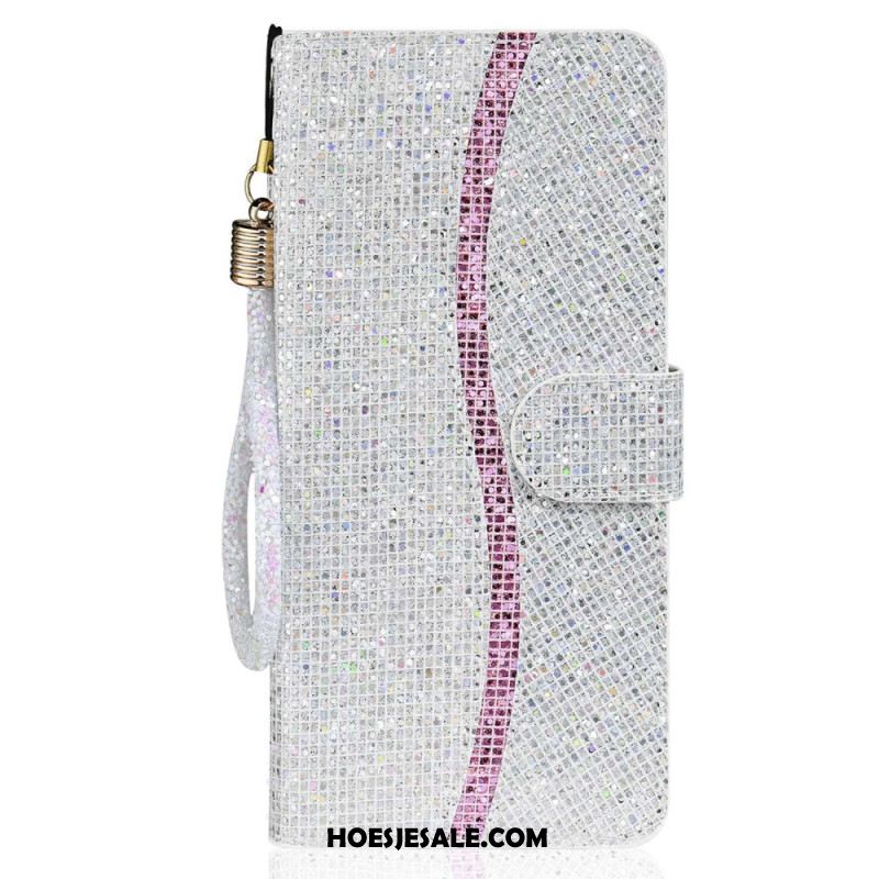 Leren Hoesje Voor Samsung Galaxy S25 Ultra 5g Portemonnee Met Pailletten