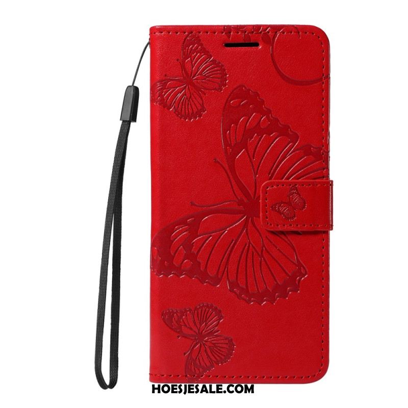 Leren Hoesje Voor Samsung Galaxy S26 Gigantische Vlinders