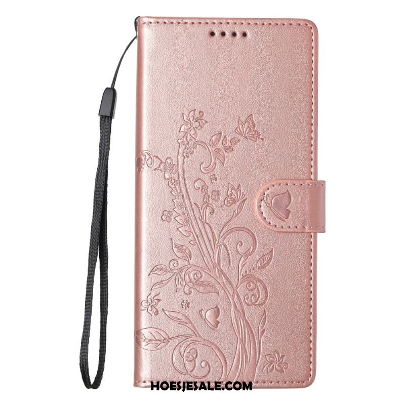 Leren Hoesje Voor Samsung Galaxy S26 Plus Kleine Bloemen