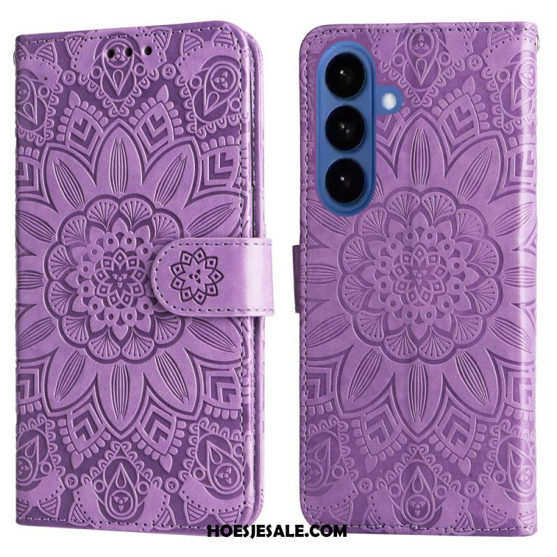 Leren Hoesje Voor Samsung Galaxy S26 Plus Mandala