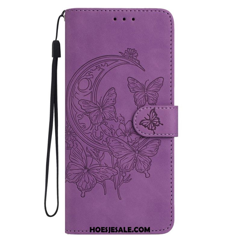 Leren Hoesje Voor Samsung Galaxy S26 Plus Vlinder- En Bloemenprint