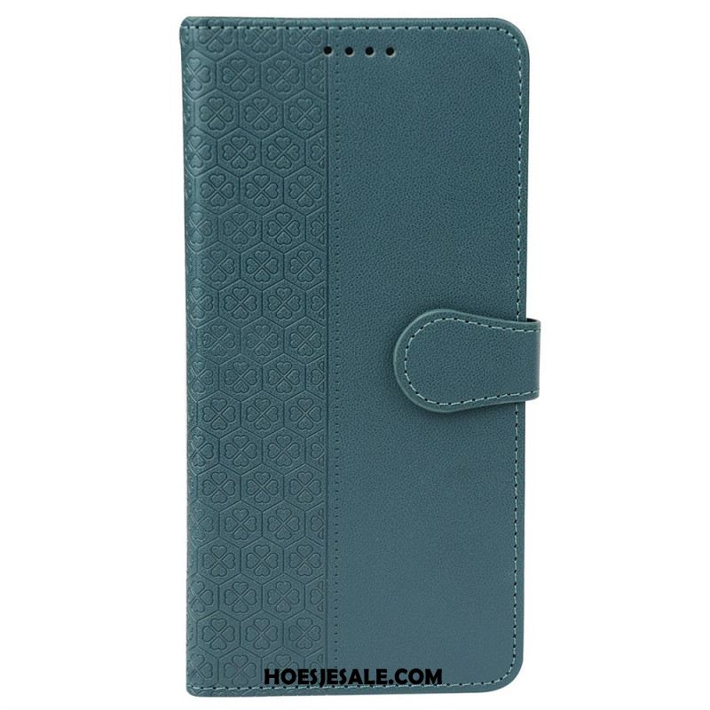 Leren Hoesje Voor Samsung Galaxy S26 Vierblad Klavertjes