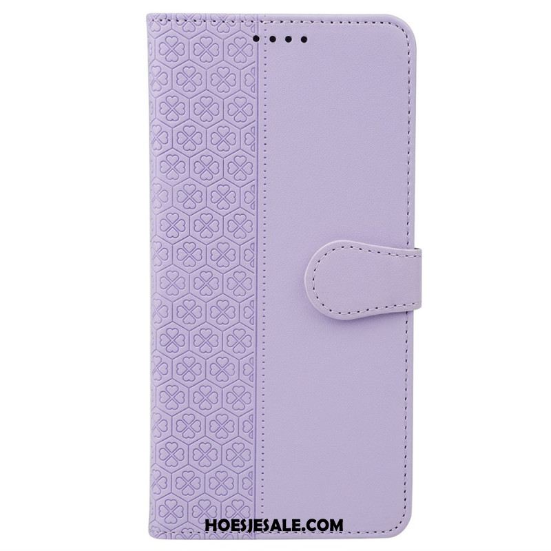 Leren Hoesje Voor Samsung Galaxy S26 Vierblad Klavertjes