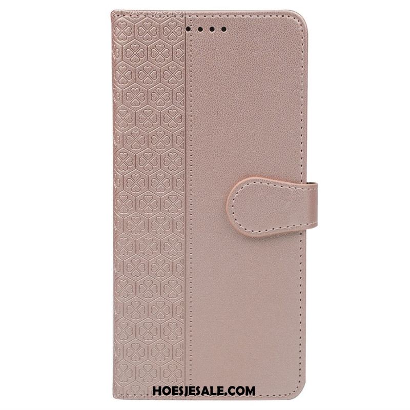 Leren Hoesje Voor Samsung Galaxy S26 Vierblad Klavertjes