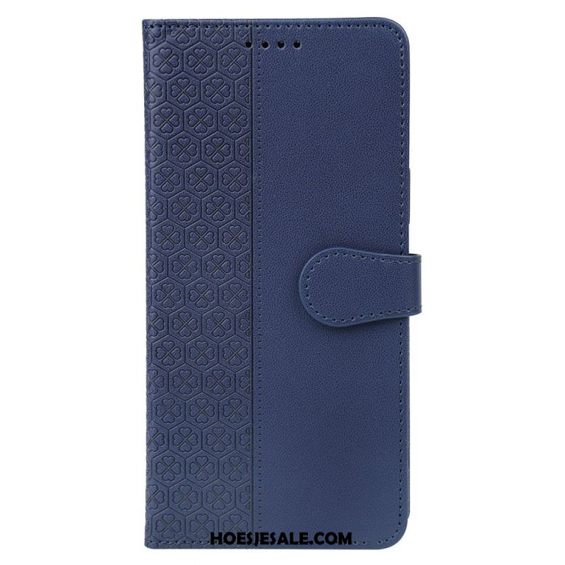 Leren Hoesje Voor Samsung Galaxy S26 Vierblad Klavertjes