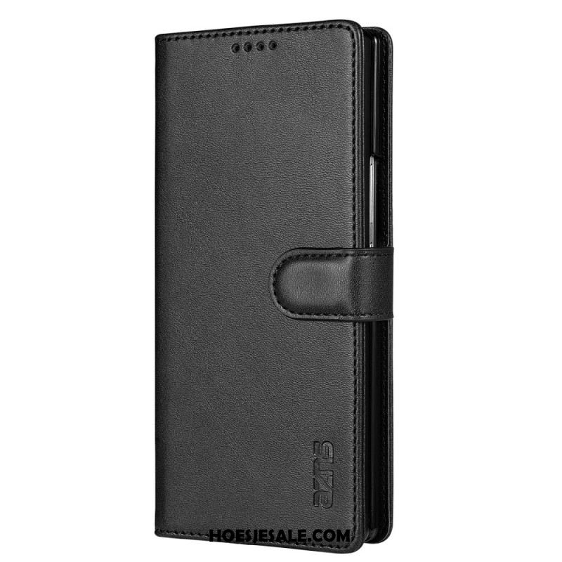 Leren Hoesje Voor Samsung Galaxy Z Fold 7 Azns Suède-effect