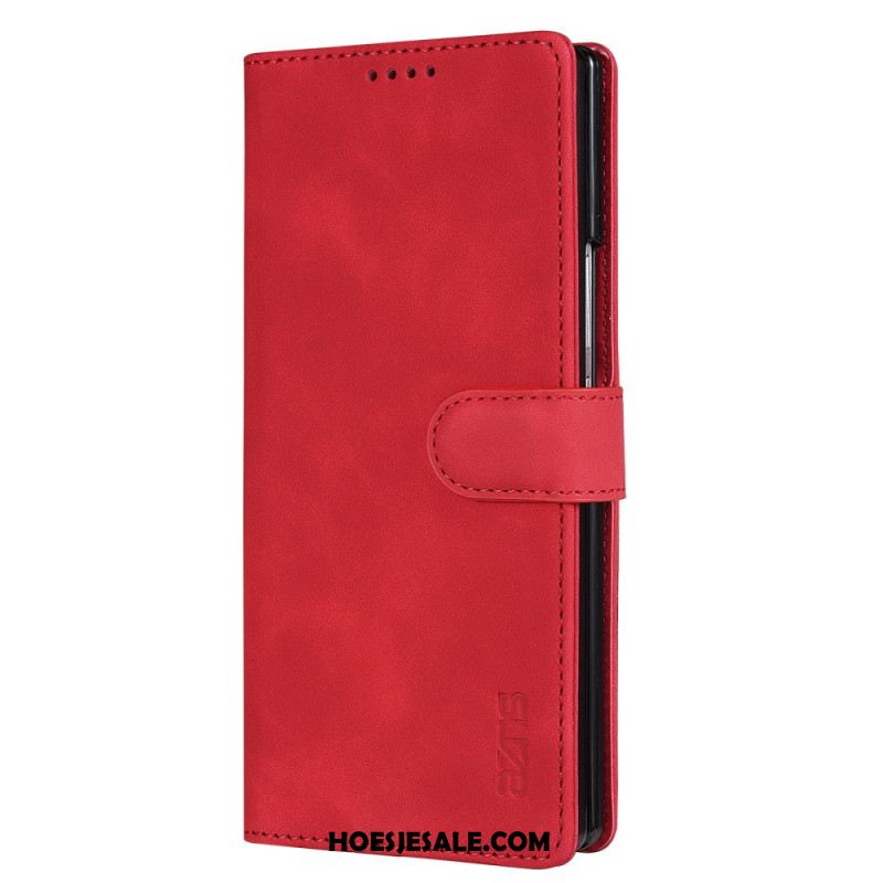 Leren Hoesje Voor Samsung Galaxy Z Fold 7 Azns Suède-effect