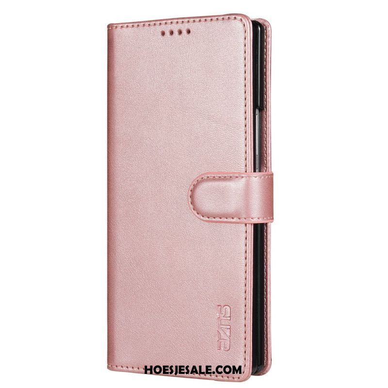 Leren Hoesje Voor Samsung Galaxy Z Fold 7 Azns Suède-effect