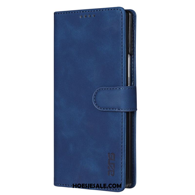 Leren Hoesje Voor Samsung Galaxy Z Fold 7 Azns Suède-effect