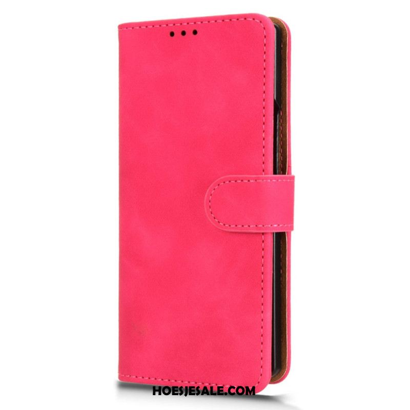 Leren Hoesje Voor Samsung Galaxy Z Fold 7 Suède-look