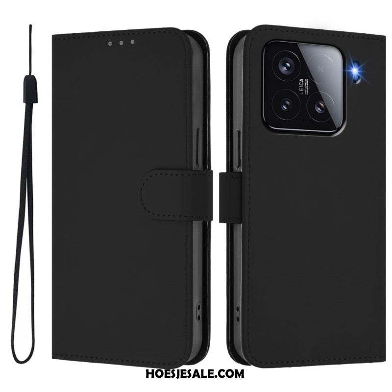 Leren Hoesje Voor Xiaomi 15 Geïntegreerde Standaard Met Verstelbare Kijkhoeken