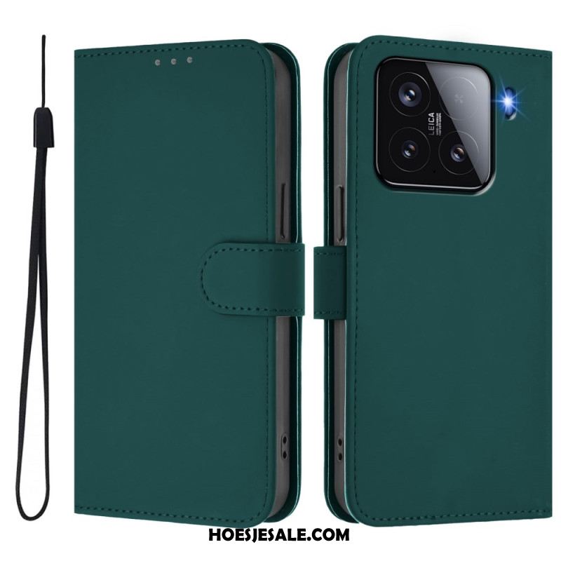 Leren Hoesje Voor Xiaomi 15 Geïntegreerde Standaard Met Verstelbare Kijkhoeken