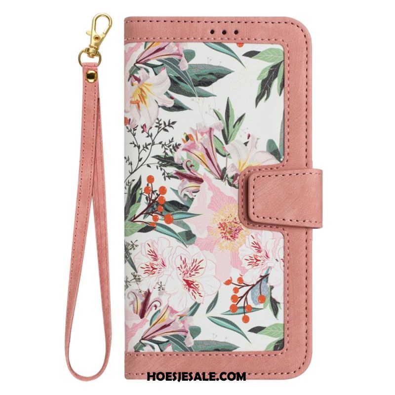 Leren Hoesje Voor Xiaomi 15 Portemonnee Met Bloemenprint