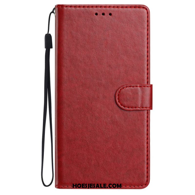 Leren Hoesje Voor Xiaomi 15 Pro Kunstleer Met Bandje