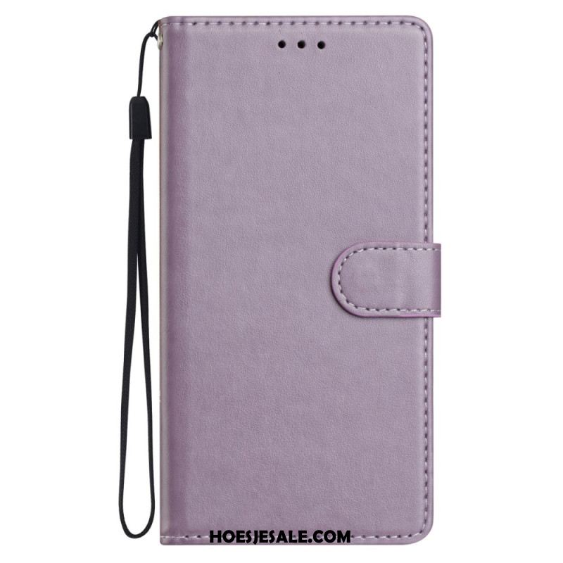 Leren Hoesje Voor Xiaomi 15 Pro Kunstleer Met Bandje