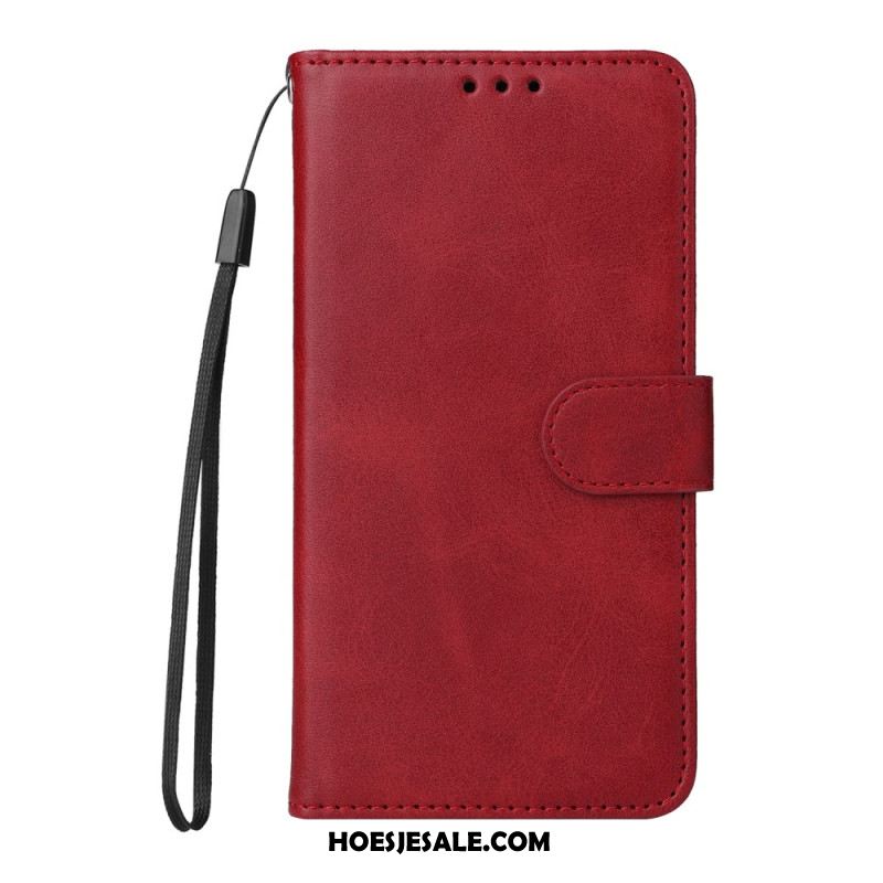 Leren Hoesje Voor Xiaomi 15t Effen Imitatieleer