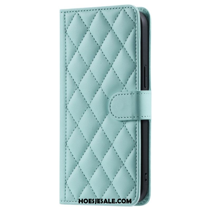 Leren Hoesje Voor Xiaomi 15t Gewatteerd Met Bandjes