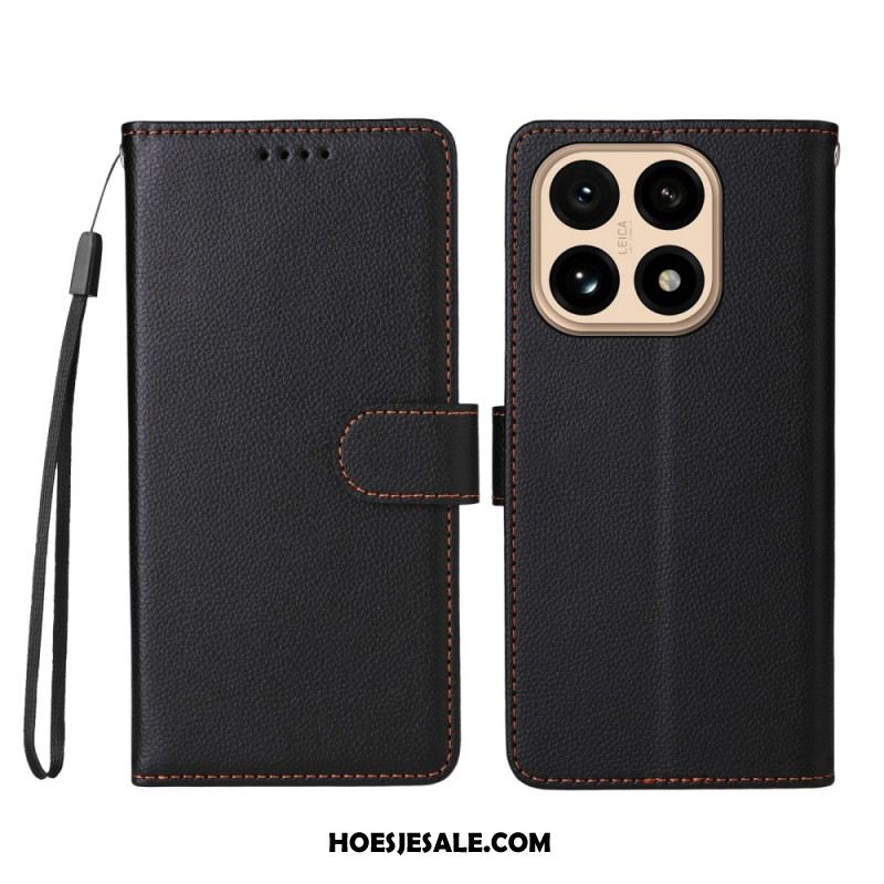 Leren Hoesje Voor Xiaomi 15t Kunstleer Met Textuur