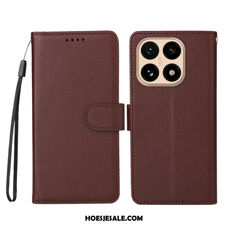 Leren Hoesje Voor Xiaomi 15t Kunstleer Met Textuur