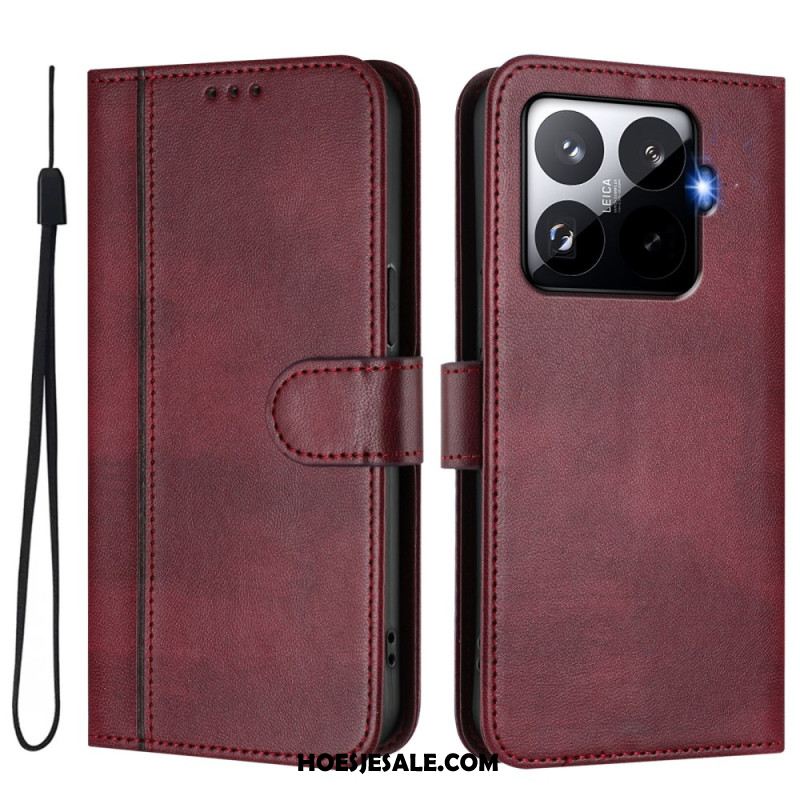 Leren Hoesje Voor Xiaomi 15t Pro Retro