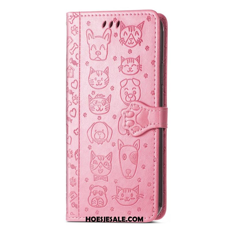 Leren Hoesje Voor Xiaomi 17 Pro Max Geanimeerde Dieren