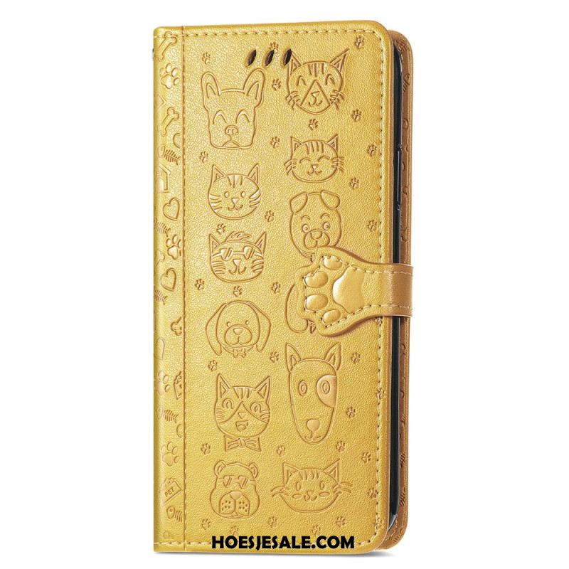 Leren Hoesje Voor Xiaomi 17 Pro Max Geanimeerde Dieren