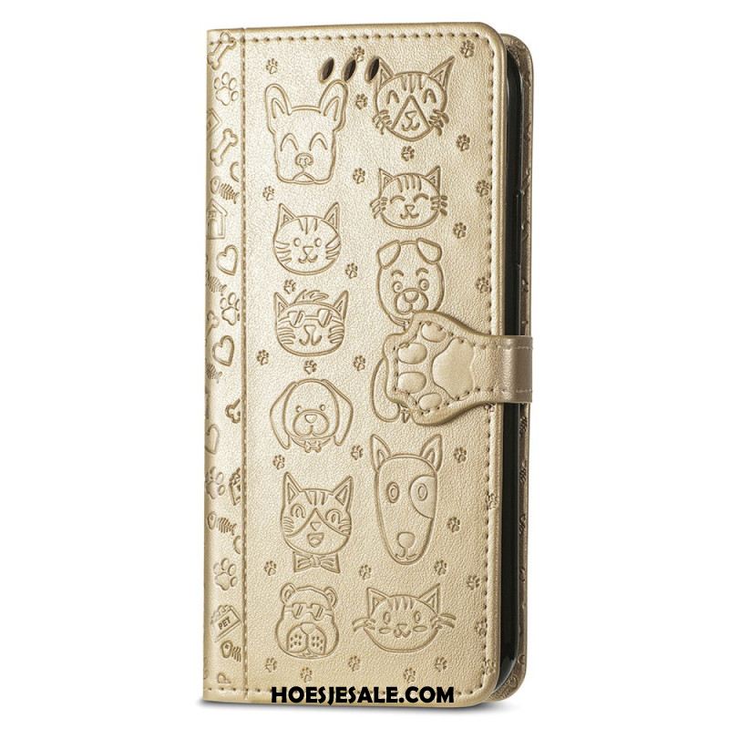 Leren Hoesje Voor Xiaomi 17 Pro Max Geanimeerde Dieren