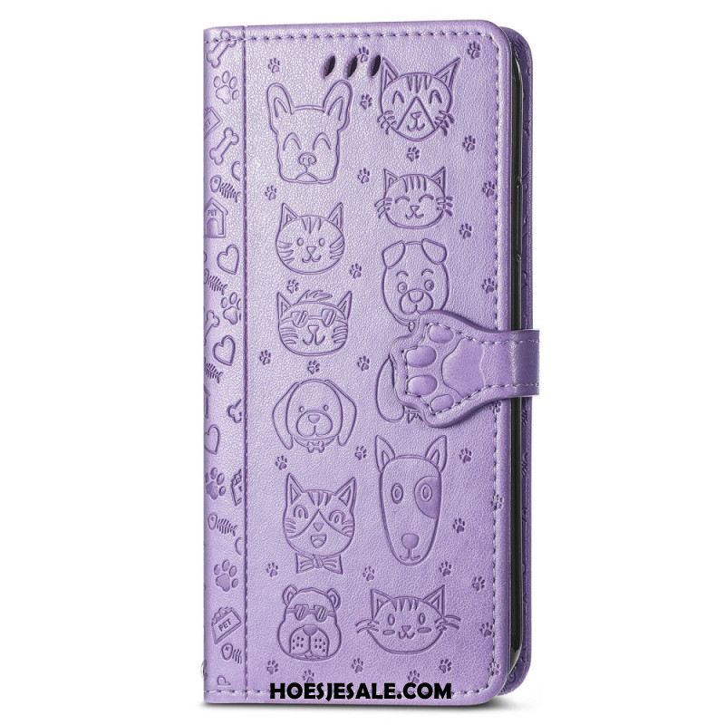 Leren Hoesje Voor Xiaomi 17 Pro Max Geanimeerde Dieren