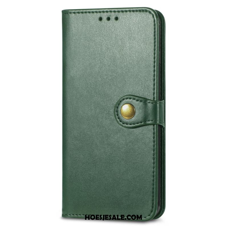 Leren Hoesje Voor Xiaomi 17 Pro Max Gouden Sluiting