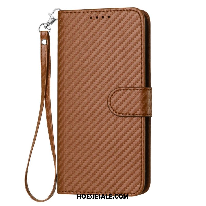 Leren Hoesje Voor Xiaomi 17 Pro Max Koolstofvezelkoord