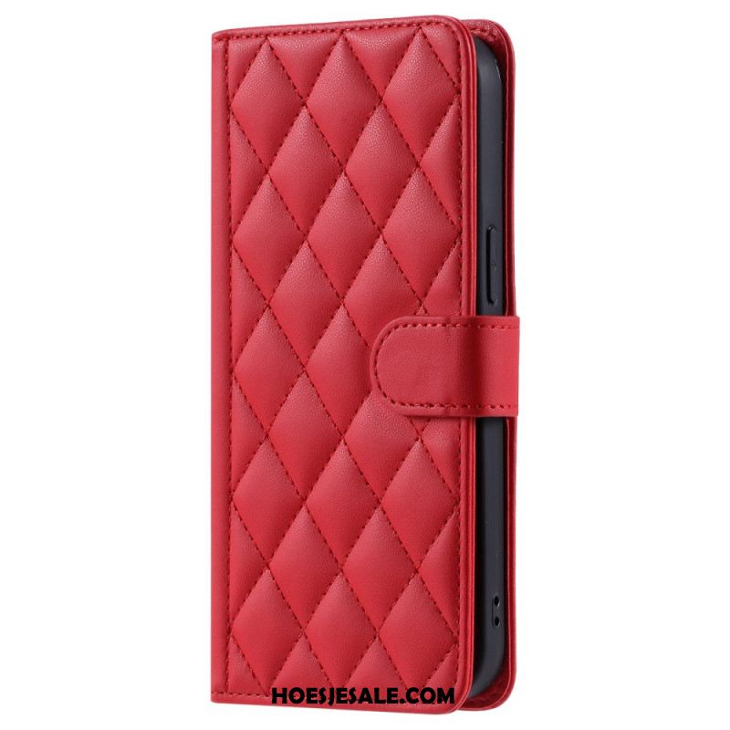 Leren Hoesje Voor Xiaomi Redmi Note 13 5g Gewatteerde Schouderriem