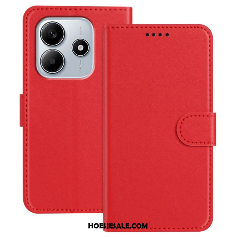 Leren Hoesje Voor Xiaomi Redmi Note 14 4g Bandje Van Imitatieleer