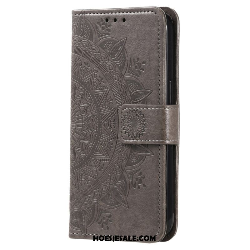 Leren Hoesje Voor Xiaomi Redmi Note 14 4g Mandala Met Zon