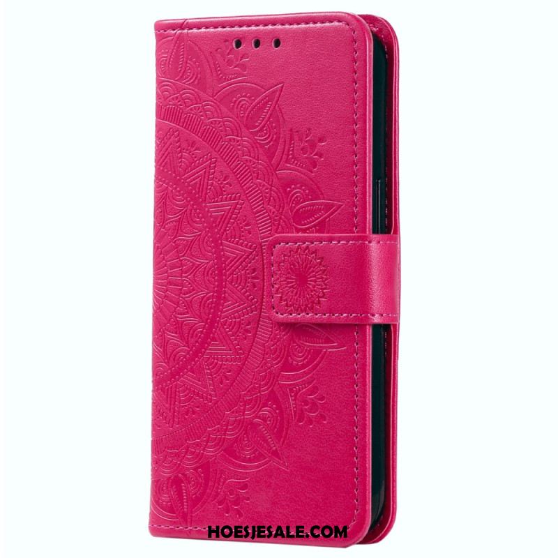 Leren Hoesje Voor Xiaomi Redmi Note 14 4g Mandala Met Zon