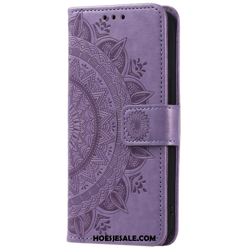 Leren Hoesje Voor Xiaomi Redmi Note 14 4g Mandala Met Zon
