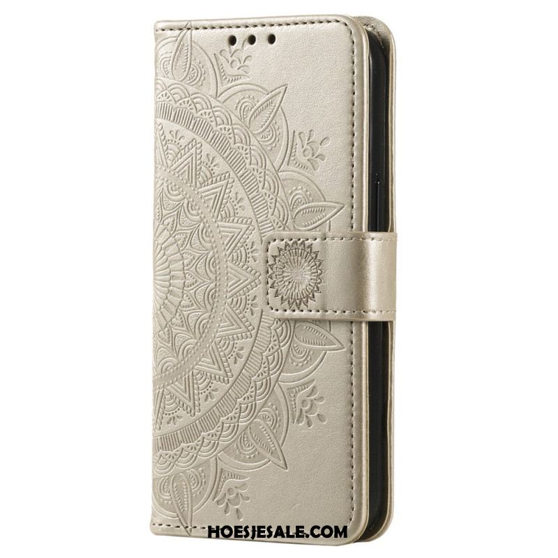 Leren Hoesje Voor Xiaomi Redmi Note 14 4g Mandala Met Zon