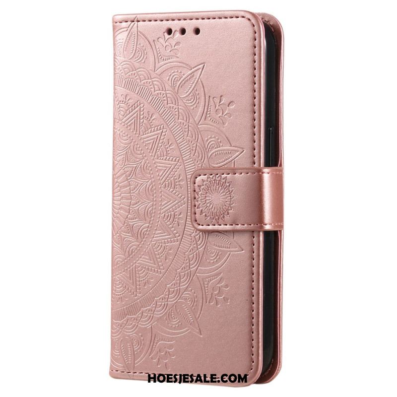 Leren Hoesje Voor Xiaomi Redmi Note 14 4g Mandala Met Zon