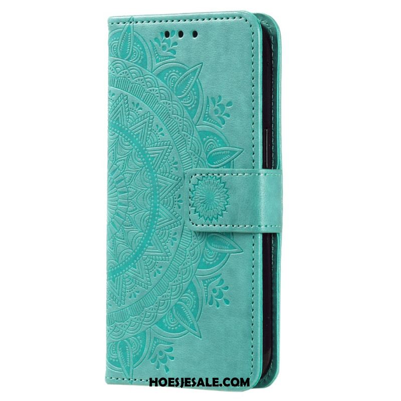 Leren Hoesje Voor Xiaomi Redmi Note 14 4g Mandala Met Zon