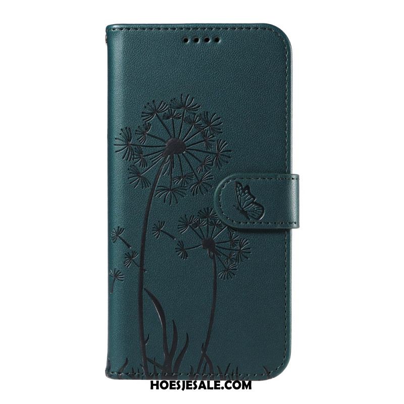 Leren Hoesje Voor Xiaomi Redmi Note 14 4g Paardenbloemen