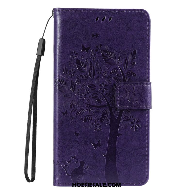 Leren Hoesje Voor Xiaomi Redmi Note 14 5g Kat En Boom Lnaière