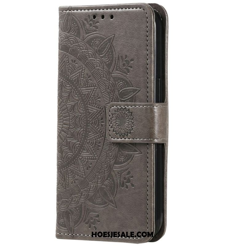 Leren Hoesje Voor Xiaomi Redmi Note 14 5g Mandala Zon